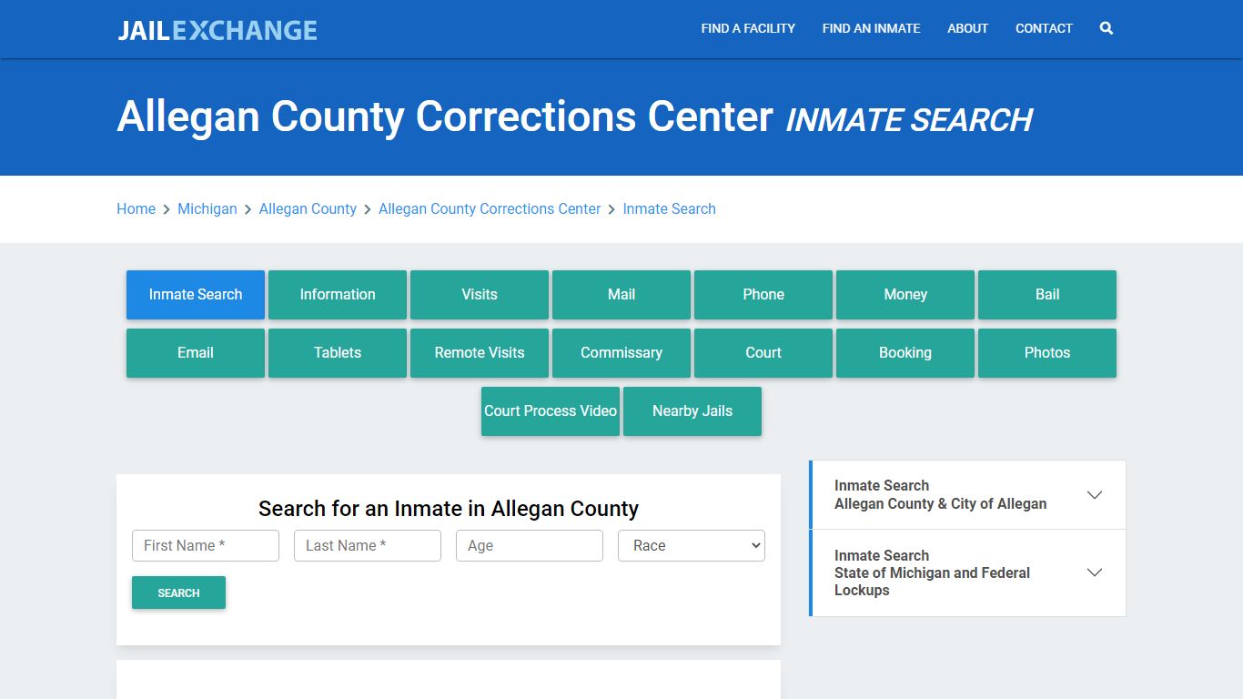 Allegan County Corrections Center Inmate Search - Jail Exchange